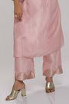 Buy Chhaya Mehrotra Pink Habutai Silk, Brocade Floral Keyhole Kurta And Pant Set Online at Aza Fashions Buy_Chhaya Mehrotra_Pink Habutai Silk, Brocade Floral Keyhole Kurta And Pant Set _Online_at_Aza_Fashions