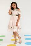 Littleens_Yellow Cotton Ruffles Ribbon Of Moonlight Dress _Online_at_Aza_Fashions