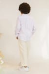 Shop_Littleens_Purple Cotton Satin Pastoral Viola Pintuck Shirt _at_Aza_Fashions