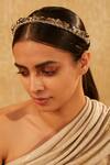 Buy_Tarun Tahiliani_Embellished Braided Headband_at_Aza_Fashions