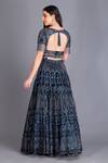 Shop House Of Tushaom Blue Tulle Cutdana, Sequin, Nakshi And Applique Embroidered Bridal Lehenga Set at Aza Fashions Shop_House Of Tushaom_Blue Tulle Cutdana, Sequin, Nakshi And Applique Embroidered Bridal Lehenga Set _at_Aza_Fashions