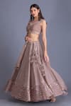 Shop House Of Tushaom Gold Silk Organza Beads And Cutdana, Sequin Round Embroidered Lehenga Set Online at Aza Fashions Shop_House Of Tushaom_Gold Silk Organza Beads And Cutdana, Sequin Round Embroidered Lehenga Set _Online_at_Aza_Fashions