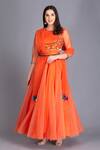 Buy House Of Tushaom Orange Silk Organza Print And Embroidery Bandhani Anarkali With Dupatta at Aza Fashions Buy_House Of Tushaom_Orange Silk Organza Print And Embroidery Bandhani Anarkali With Dupatta _at_Aza_Fashions