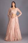 Buy House Of Tushaom Pink Silk Organza Cutdana, Sequin And Thread Placement Embroidered Lehenga Set at Aza Fashions Buy_House Of Tushaom_Pink Silk Organza Cutdana, Sequin And Thread Placement Embroidered Lehenga Set _at_Aza_Fashions