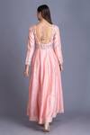 Shop House Of Tushaom Pink Chanderi And Organza Embroidery Anarkali With Dupatta at Aza Fashions Shop_House Of Tushaom_Pink Chanderi And Organza Embroidery Anarkali With Dupatta _at_Aza_Fashions