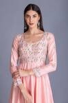 Buy House Of Tushaom Pink Chanderi And Organza Embroidery Anarkali With Dupatta Online at Aza Fashions Buy_House Of Tushaom_Pink Chanderi And Organza Embroidery Anarkali With Dupatta _Online_at_Aza_Fashions