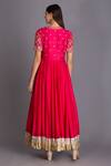 Shop House Of Tushaom Pink Chanderi Silk And Tulle Embroidery Sequin Anarkali With Dupatta at Aza Fashions Shop_House Of Tushaom_Pink Chanderi Silk And Tulle Embroidery Sequin Anarkali With Dupatta _at_Aza_Fashions