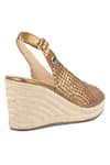 Shop Vanilla Moon Brown Nico Metallic Peep Toe Wedges Online at Aza Fashions Shop_Vanilla Moon_Brown Nico Metallic Peep Toe Wedges_Online_at_Aza_Fashions