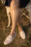 Buy_Vanilla Moon_Beige Cara Stack Heel Loafers_at_Aza_Fashions