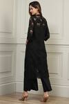 Shop_Ranna Gill_Black Cotton Schiffli Embroidered Tunic Pant Set_at_Aza_Fashions