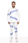 Buy_PARESH LAMBA SIGNATURES_White Cotton Stripe Pattern Shirt _at_Aza_Fashions