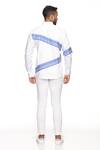 Shop_PARESH LAMBA SIGNATURES_White Cotton Stripe Pattern Shirt _at_Aza_Fashions