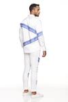 Buy_PARESH LAMBA SIGNATURES_White Cotton Stripe Pattern Shirt _Online_at_Aza_Fashions