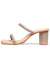 Buy_Tic Tac Toe Footwear_Gold Shimmer Strappy Block Heels _Online_at_Aza_Fashions