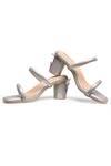 Tic Tac Toe Footwear_Grey Strappy Block Heels_Online_at_Aza_Fashions