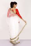 Shop_Anita Kanwal_White Poly-organza Embroidered Butterfly Saree _at_Aza_Fashions