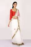 Anita Kanwal_White Poly-organza Embroidered Butterfly Saree _Online_at_Aza_Fashions