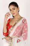 Shop_Anita Kanwal_White Poly-organza Embroidered Butterfly Saree _Online_at_Aza_Fashions