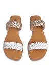 Shop_Nine By Janine_Gold Woven Stella Band Flats _at_Aza_Fashions