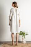 Shop_Doodlage_White Naomi Upcycled Cotton Dress_at_Aza_Fashions