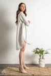 Doodlage_White Naomi Upcycled Cotton Dress_Online_at_Aza_Fashions
