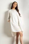 Buy_Doodlage_White Naomi Upcycled Cotton Dress_Online_at_Aza_Fashions