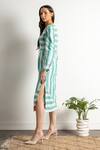 Doodlage_Green Meline Upcycled Cotton Panelled Dress_Online_at_Aza_Fashions