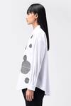 Buy_Genes Lecoanet Hemant_White Cotton Poplin Polka Dot Embroidered Shirt_Online_at_Aza_Fashions