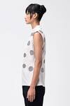 Genes Lecoanet Hemant_Cream Cotton Poplin Polka Dot Embroidered Top_Online_at_Aza_Fashions