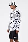 Buy_Genes Lecoanet Hemant_White Cotton Poplin Printed Polka Dot Stripe And Shirt  _Online_at_Aza_Fashions