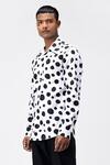 Buy_Genes Lecoanet Hemant_Black Polka Dot Print Shirt_Online_at_Aza_Fashions