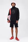 Genes Lecoanet Hemant_Black Scuba Printed Turtle Neck Sweatshirt  _Online_at_Aza_Fashions