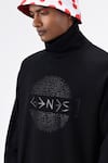 Shop_Genes Lecoanet Hemant_Black Scuba Printed Turtle Neck Sweatshirt  _Online_at_Aza_Fashions