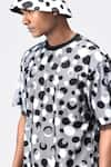 Shop_Genes Lecoanet Hemant_White Tulle Printed Polka Dot Layered T-shirt  _Online_at_Aza_Fashions