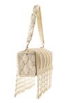 Quirky Tales_Off White Embroidery Evelyn Pearl Bag_Online_at_Aza_Fashions