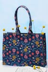 Buy_Payal Singhal_Blue Print Canvas Tote Bag _at_Aza_Fashions