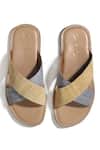 Shop Paio Cream Brooklyn Cross Strap Flats at Aza Fashions Shop_Paio_Cream Brooklyn Cross Strap Flats _at_Aza_Fashions