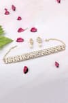 Auraa Trends_Kundan Embellished Choker Jewellery Set_Online_at_Aza_Fashions