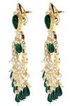 Auraa Trends_Kundan Embellished Chandbali Earrings_Online_at_Aza_Fashions