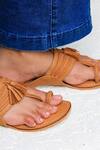 Sandalwali_Brown Tassels Bea Braided Kolhapuri Flats _Online_at_Aza_Fashions