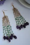 Buy_Do Taara_Multi Color Stones Dangler Earrings _at_Aza_Fashions