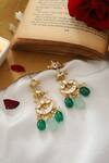 Buy_Do Taara_Green Jade Stones Juna Dangler Earrings_at_Aza_Fashions