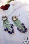 Buy_Do Taara_Multi Color Cubic Zirconia Stone Dangling Earrings _at_Aza_Fashions