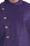 Shop_Poonam Kasera_Purple Silk Asymmetric Bandhgala Set_Online_at_Aza_Fashions