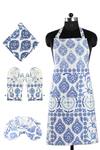 Buy_House This_Blue 100 % Cotton Print Paisley Motif Kitchen Of 4_at_Aza_Fashions