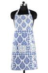 Shop_House This_Blue 100 % Cotton Print Paisley Motif Kitchen Of 4_at_Aza_Fashions