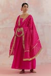 Shop_TIC_Fuchsia Silk Plain U Neck Afreen Anarkali _Online_at_Aza_Fashions