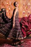 Maayera Jaipur_Black Swiss Cotton Printed Anarkali Sharara Set_Online_at_Aza_Fashions