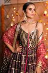Shop_Maayera Jaipur_Black Swiss Cotton Printed Anarkali Sharara Set_Online_at_Aza_Fashions
