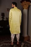 Shop_YAJY by Aditya Jain_Yellow Kurta Silk Embroidery Mirror Dhaya And Dhoti Pant Set _at_Aza_Fashions